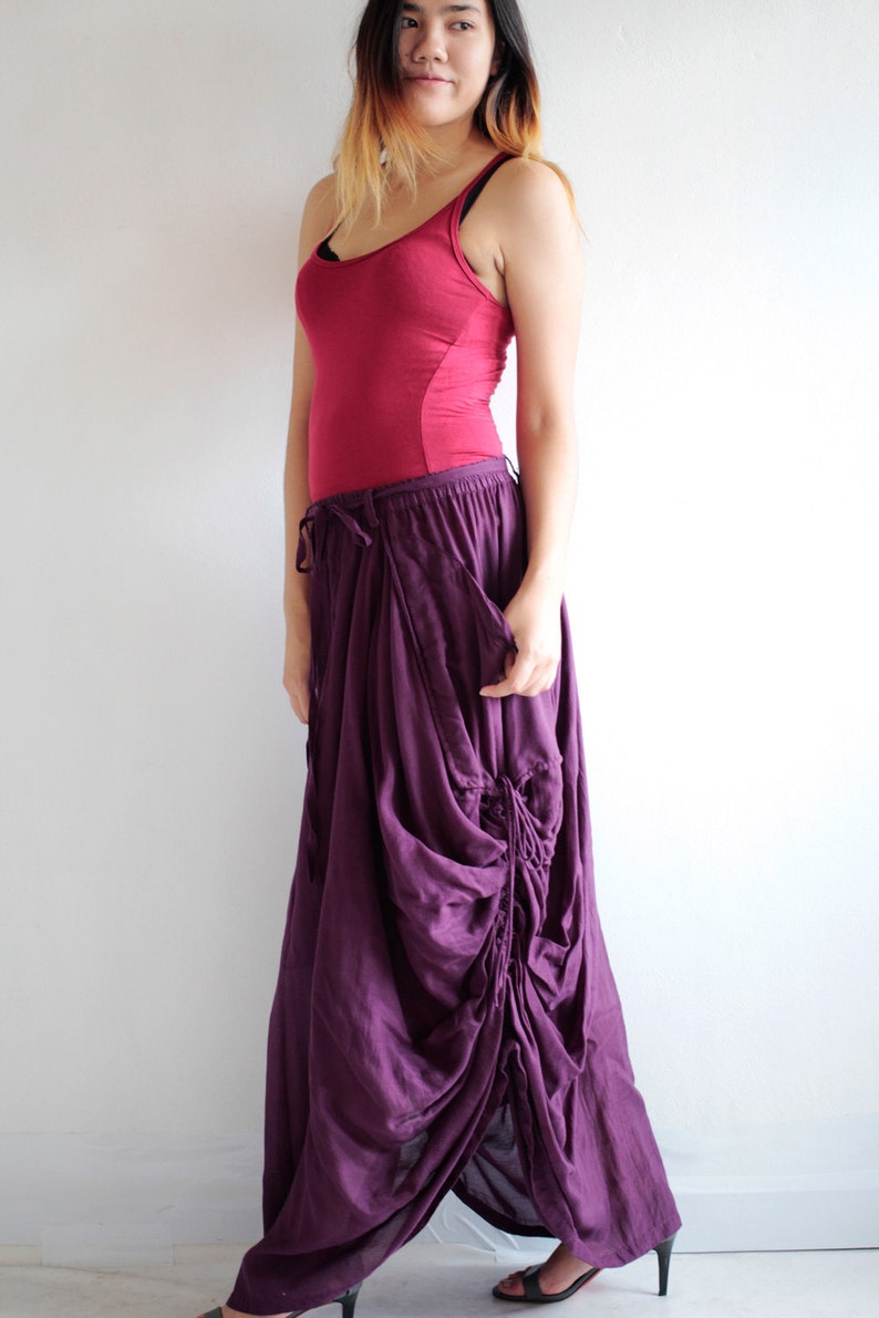Bohemian Skirt.. Dark purple No.21 cotton/rayon 420 image 2
