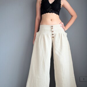 Pants..Low waist, wide leg long Pants custom made size and colour, And More avalible in size S,M,L,XL 1416 image 5