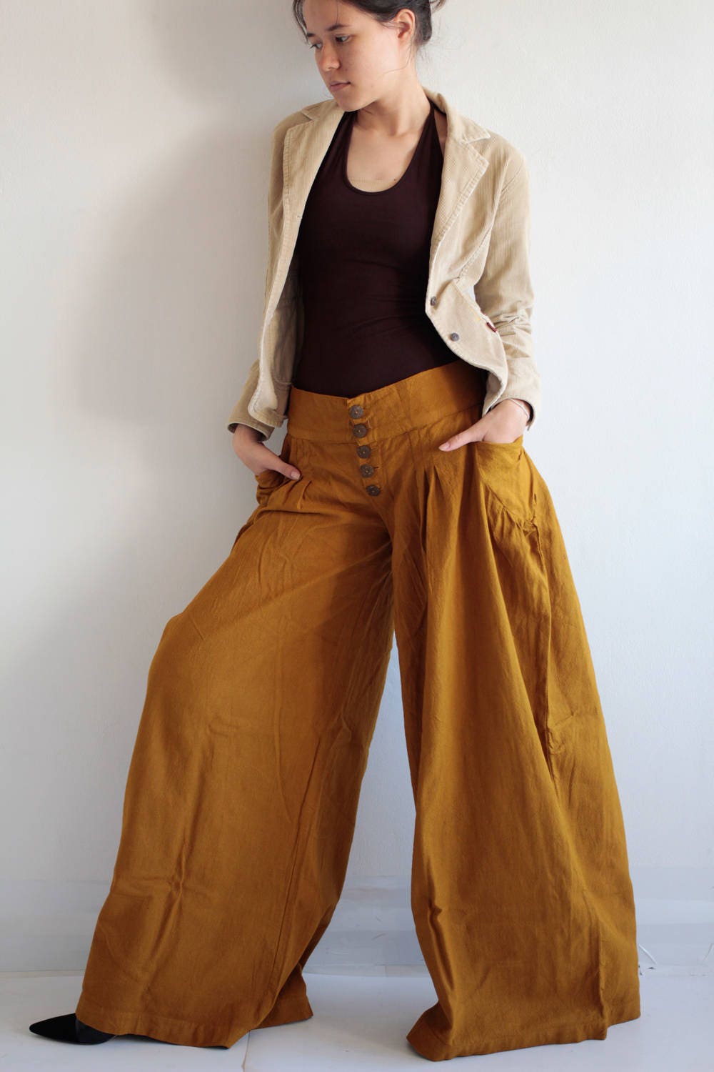 Pants Wide Leg Long Pants Custom Made Size and Color, and More Available in  Size S,M,L,XL 1416 