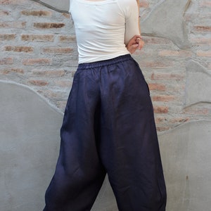 Pants/Capris length Linen Pants 135A / Harem Pants / Summer Pants image 4