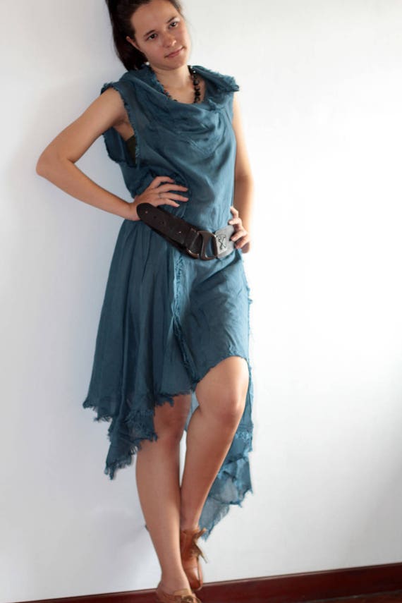 asymmetrical satin dress with fringes One Shoulder Lace Fringe Satin Midi Dress - Black