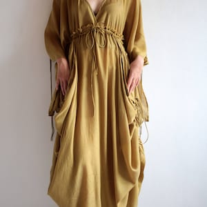 Maxi Dress  Cotton mix silk  366 Fit M-L Bohemian /Boho /Long sleeve.. mix silk (366)