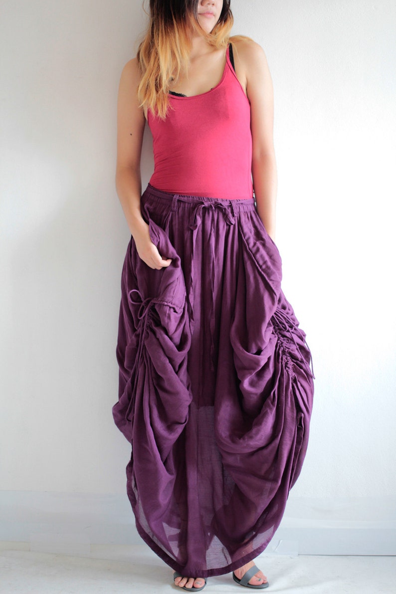 Bohemian Skirt.. Dark purple No.21 cotton/rayon 420 image 3