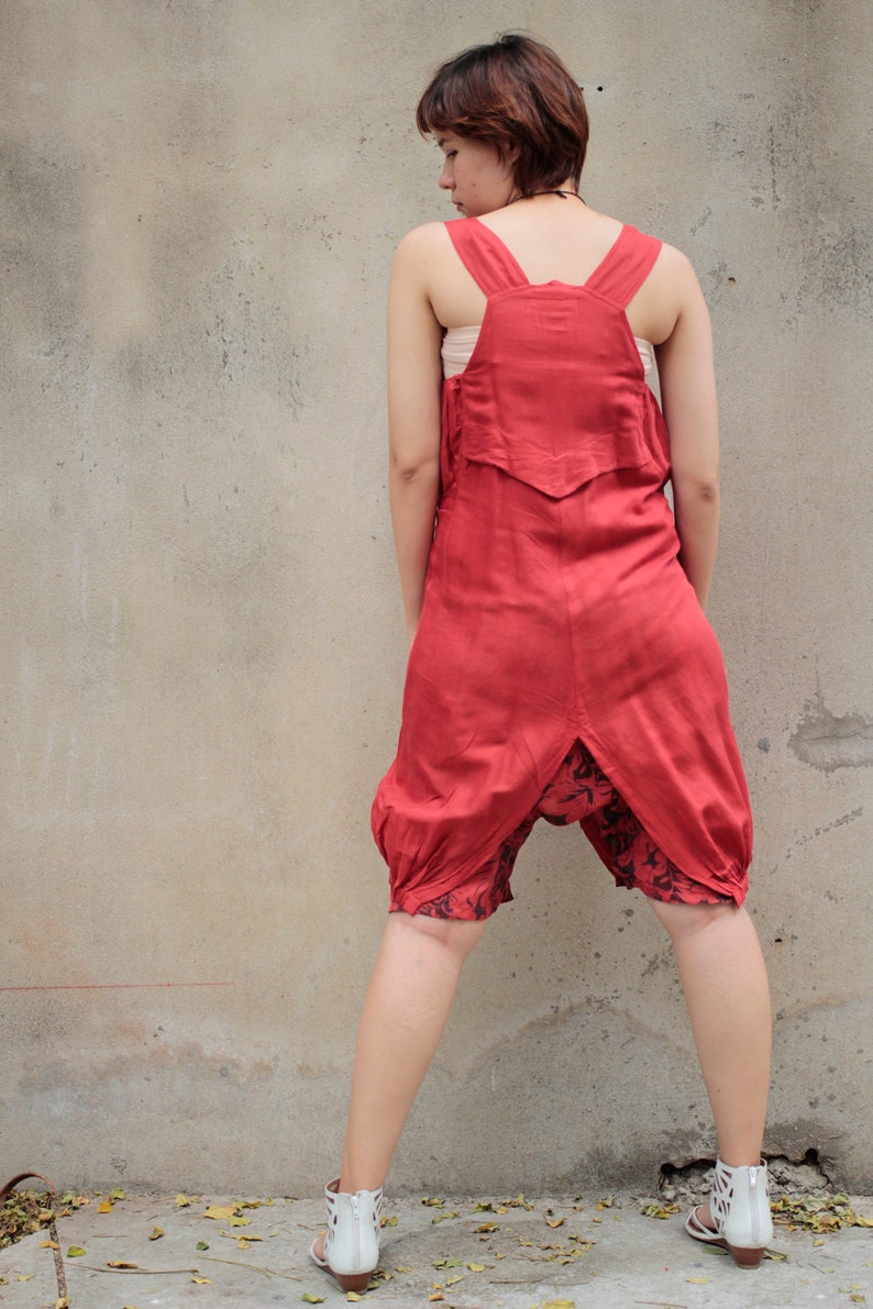 Mini...Jumpsuit/ dress mix silk 56 Red image 6