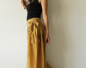 Pants.. Wide Pants Cotton Mixed With Silk in 2 Sizes / Boho