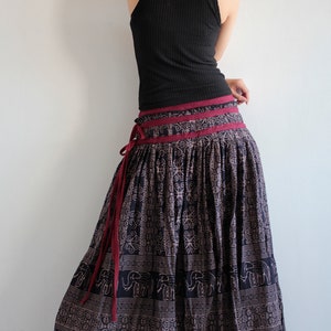 Maxi Skirt 2 Layers Full Length Hippie/chic/boho/......cotton - Etsy