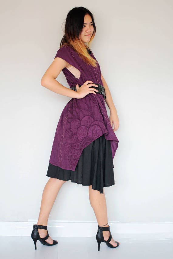 Layers Dress Two Colour Combination Purple/black 1160 - Etsy