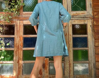 Vestido Casual EFOFEI Para Mujer - Manga Corta, Cuello Redondo, Con Bolsillo, Tela De Algodón Y Poliéster, Disponible En Varias Tallas