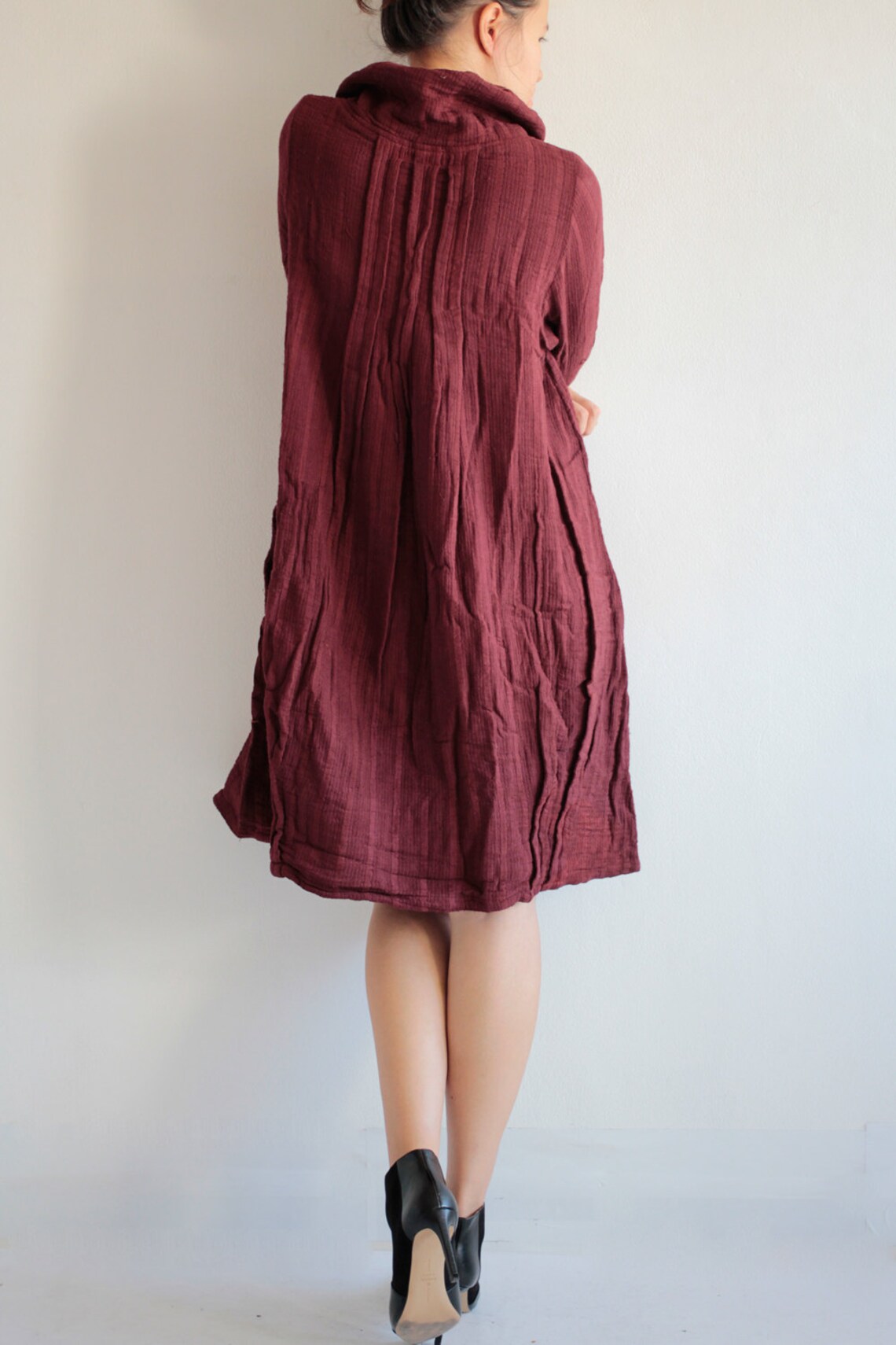 Three Layered Turtle Neck Mini Dress