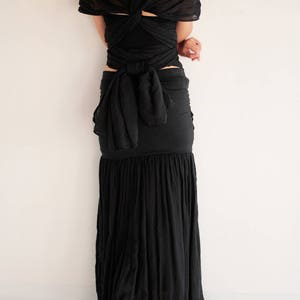 Maxi Dress funky elegant mix silk1190...1 dress 10 ways to wear S-L image 5