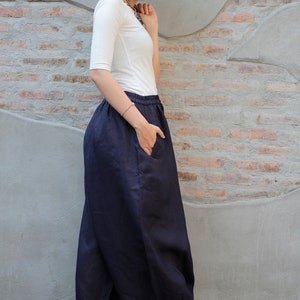 Pants/Capris length Linen Pants 135A / Harem Pants / Summer Pants image 5