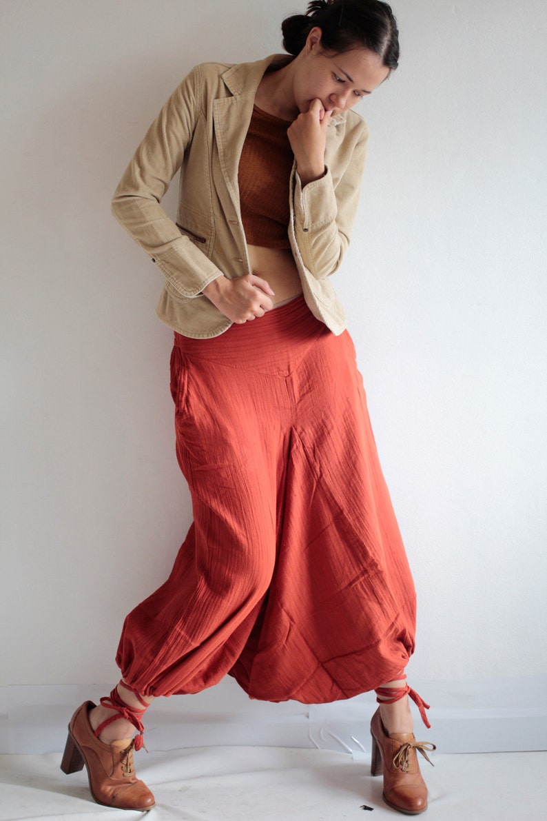 Pants/Hippie pants / harem pants /Linen/cotton In all colour and all size M,L,XL P1417 image 1