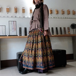 Maxi skirt 2 layers full length hippie/chic/boho/......cotton Printed   1478