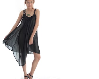 Mini Sundress: Mix Silk Knee Length Summer Dress