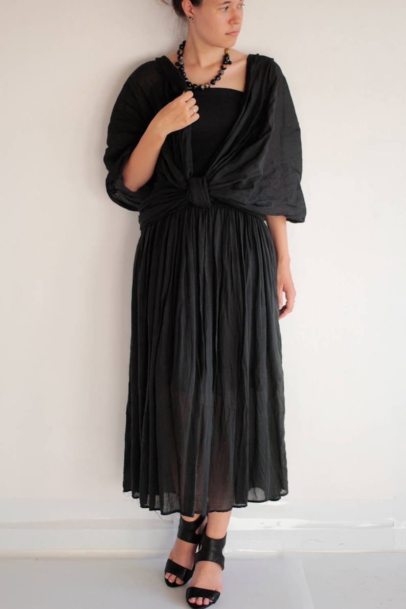 Maxi Dress funky elegant mix silk1190...1 dress 10 ways to wear S-L image 9