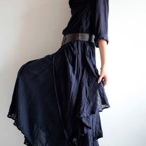 Elegant long Dress... thin 100% cotton / long sleeve / blouse /Boho/1133 One size image 6