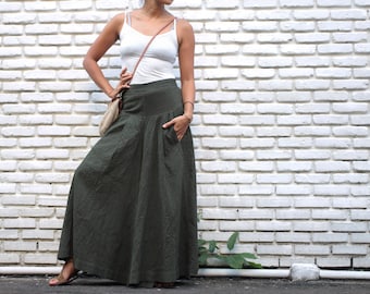 100% cotton Pants/Wide leg pants and 3 sizes, All colours available(1425)