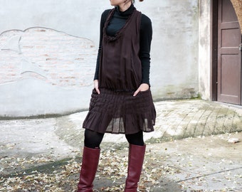 Urban Short dress mix silk size XL ...(195)
