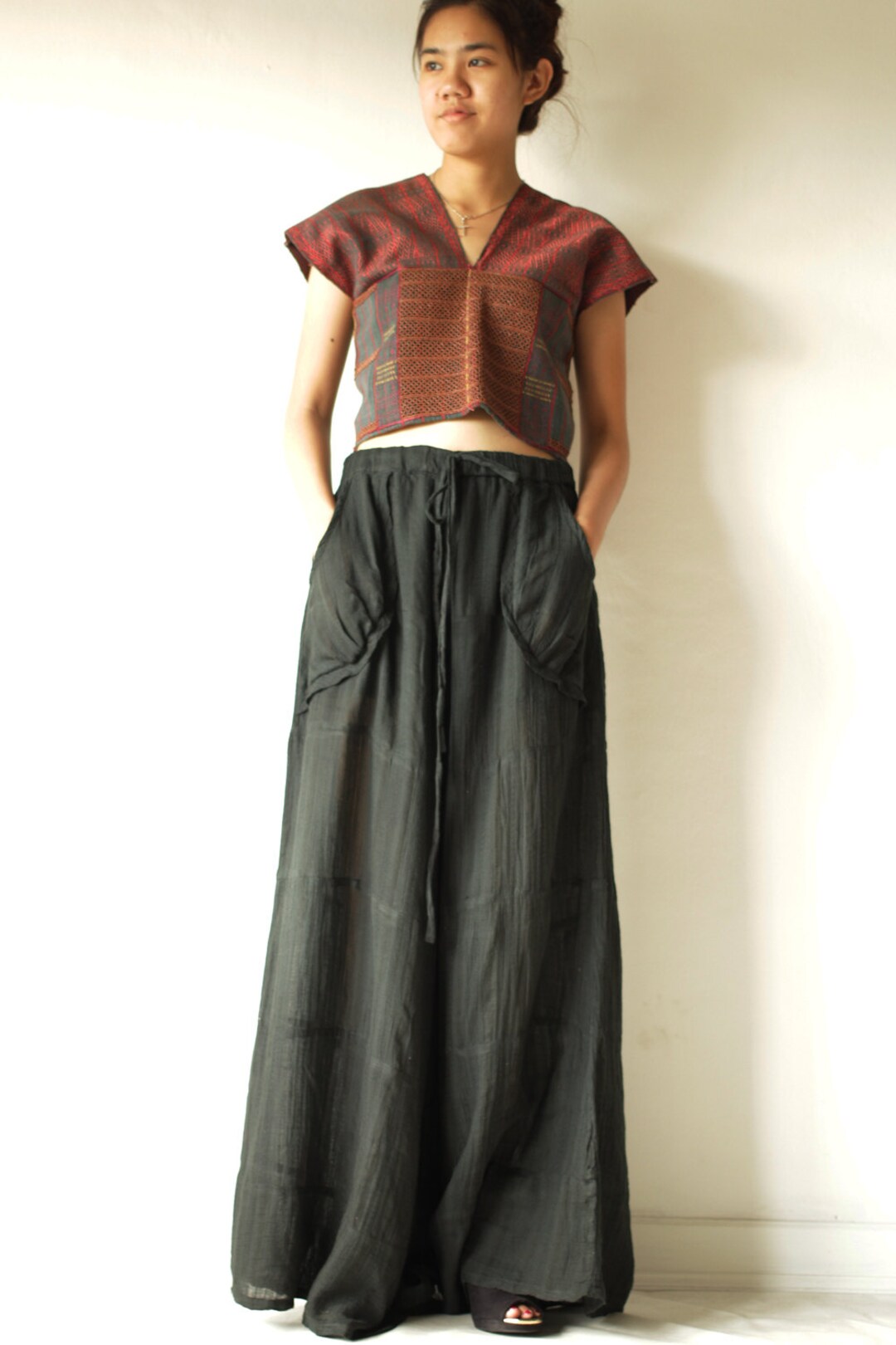 Pants /linen/cotton Brand Long Pants Wide Leg Pants 1413 - Etsy