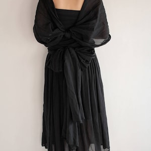 Maxi Dress funky elegant mix silk1190...1 dress 10 ways to wear S-L image 8