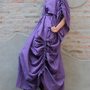 Maxi Dress Cotton mix silk 366 Fit M-L Bohemian /Boho /Long sleeve mix silk 366 image 2