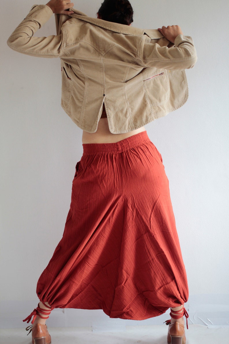 Pants/Hippie pants / harem pants /Linen/cotton In all colour and all size M,L,XL P1417 image 4