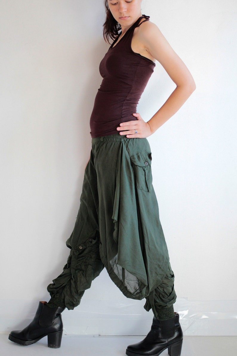 Pants/hippie Funky Skirt Over Pants...no.15 Mix Silk GP-355 - Etsy