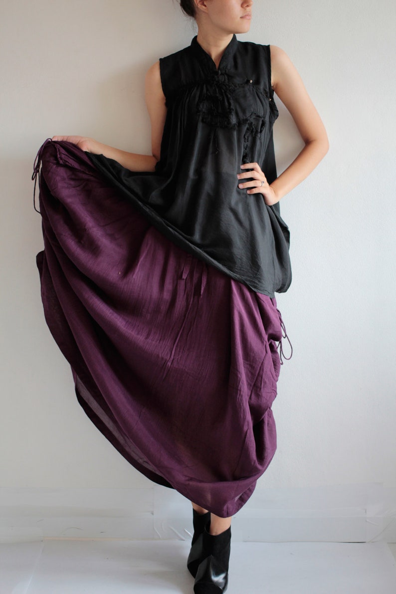 Blouse/Tank top....Black No.14 and more colour available cotton mixed silk M 1138 image 5