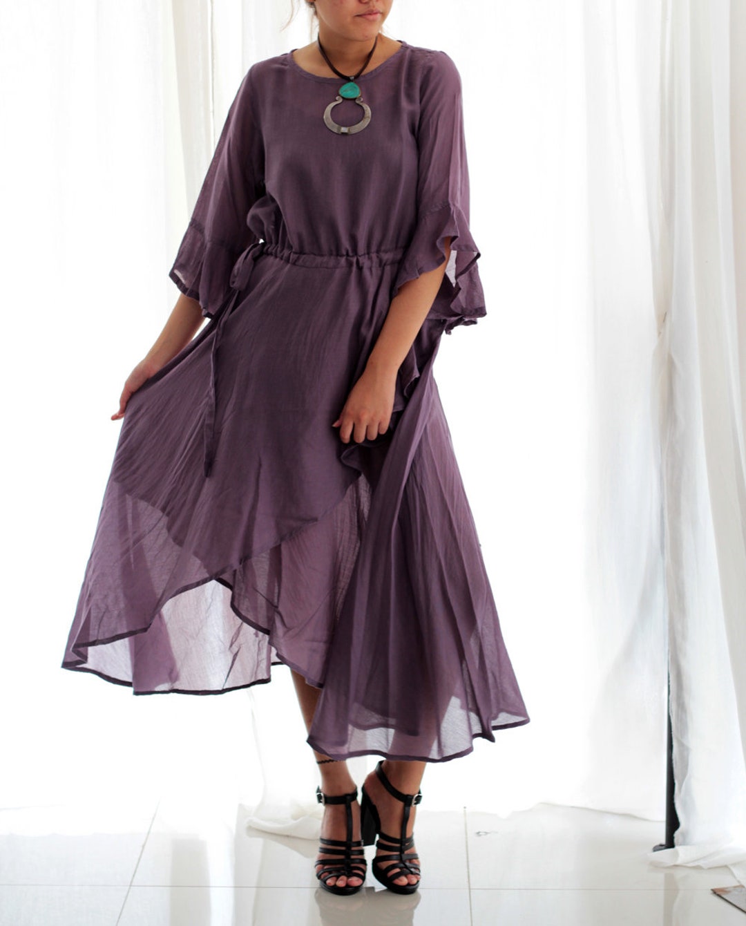 Dress Lavender Mixed Silk one Size Fits S-L1182 - Etsy Canada