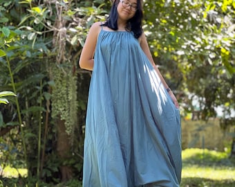 Boho Flowy Maxi Dress – Oversized Soft Cotton Summer Dress