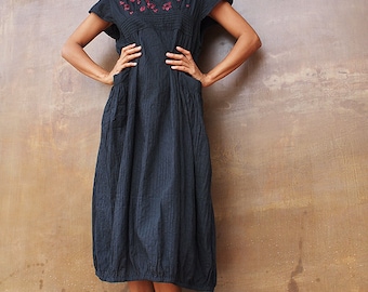 Dress/Sakura branch pleated tunic/ dress good fit for( M To L)D1466