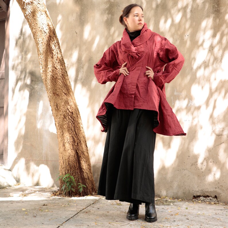 2 Layers Thick Tunic / Jacket for Autumn & Winter 426 Linen Etsy