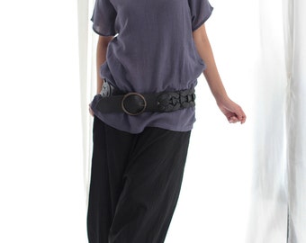 1836 Loose fit blouse...Linen/cotton blouse.....size M