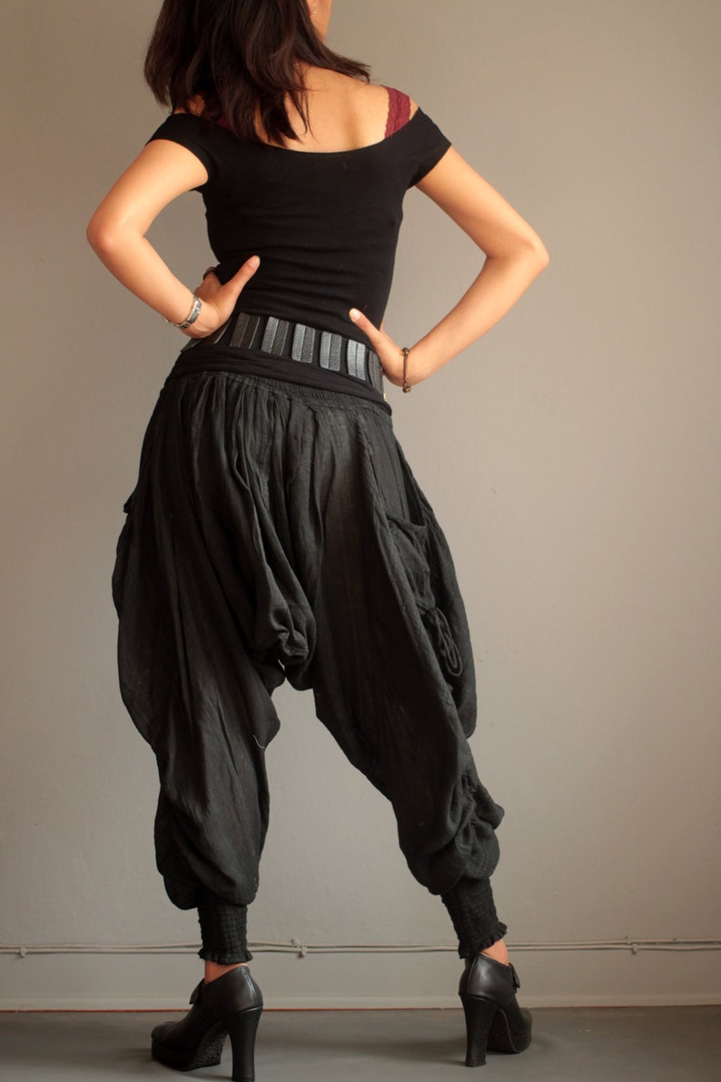 PantsFunky harem Pants long pants.Linencotton fits M-L size Bohochicfunkydrawstring..Elastic waist 428