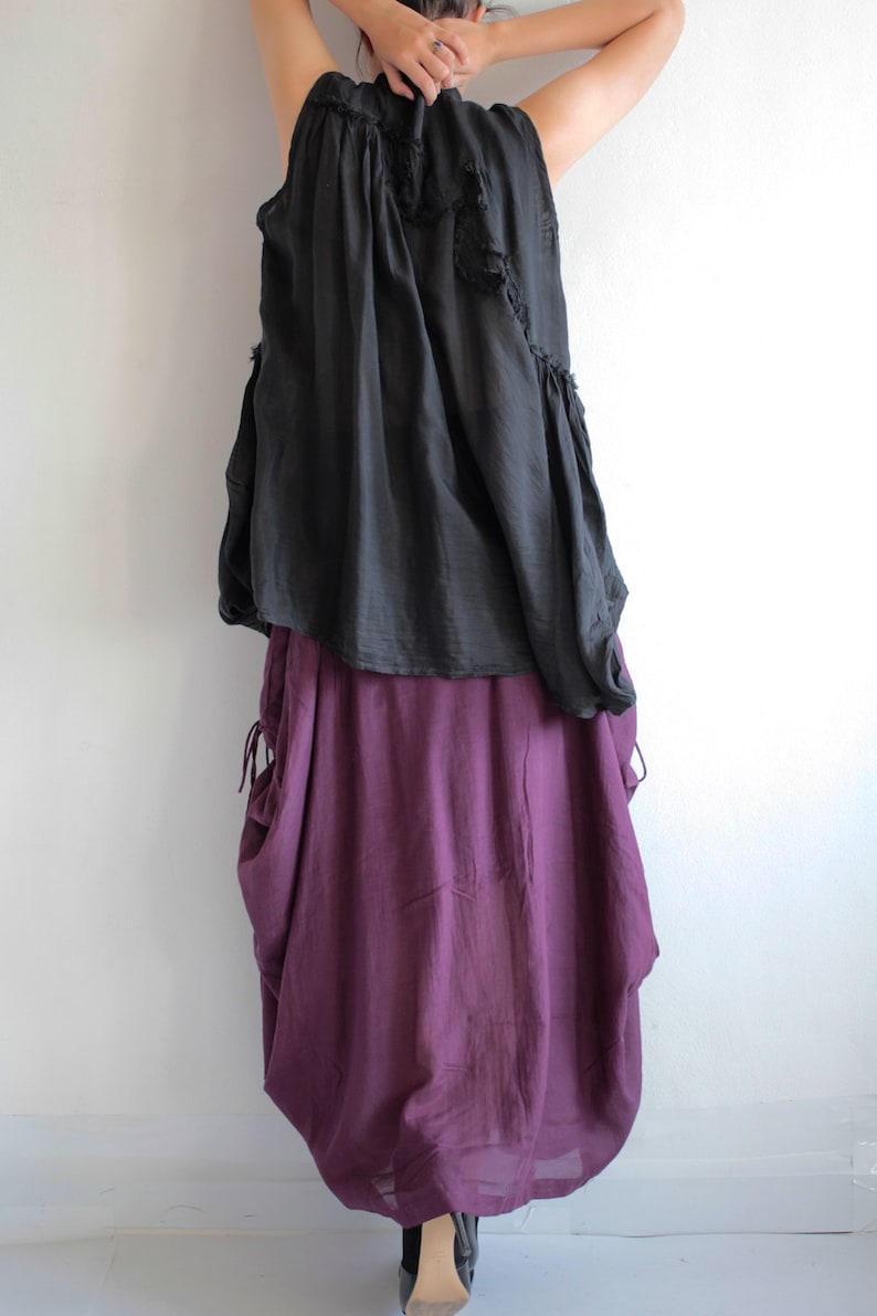 Blouse/Tank top....Black No.14 and more colour available cotton mixed silk M 1138 image 3