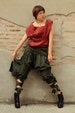 Pants/Funky harem pants 1128...Mix silk( Photo colour No.15 dark green)/Funky pants /hippie pants / long pants /  (3 sizes M,L,XL) 