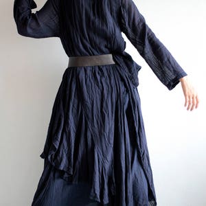 Elegant long Dress... thin 100% cotton / long sleeve / blouse /Boho/1133 One size image 3