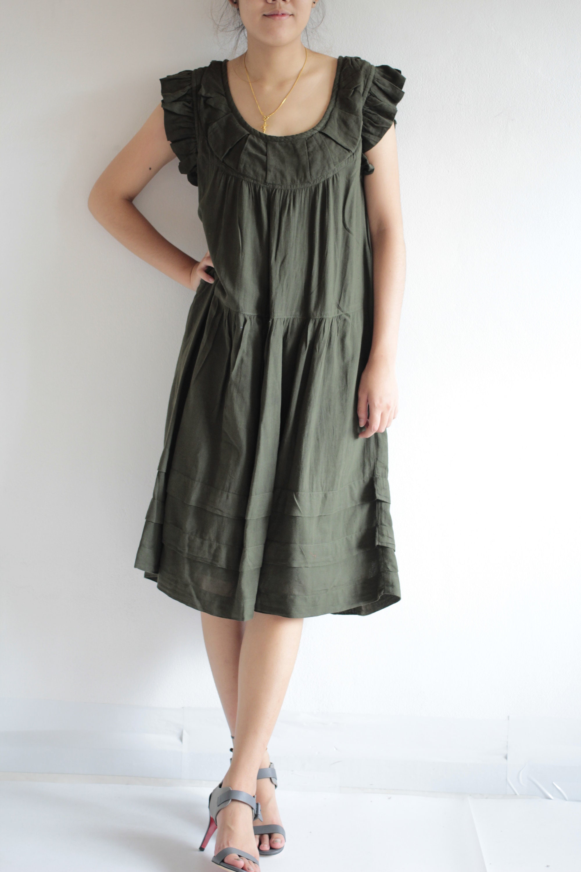 Dress ...cotton mix silk and linen 1419 / Maternity Dress | Etsy