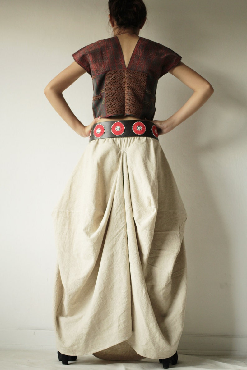 Hemp Funky Skirt...hemp Mix Linen Natural Avalible in Size M & Etsy