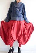 1135 Pants..Hippie funky  pants / funky pants / wide pants Available in size M,L (1135)soft fabric and see-through