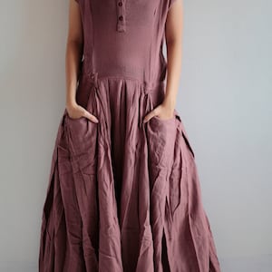 Long dress cotton/linen 1198 plus size XL