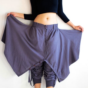 Pants... skirt over pants...No.19 mix silk GP-355 image 2