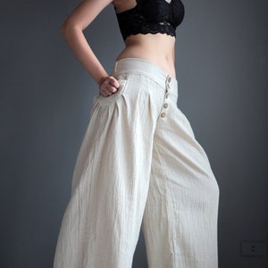 Pants..Low waist, wide leg long Pants custom made size and colour, And More avalible in size S,M,L,XL 1416 image 4