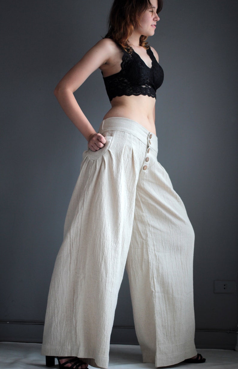 Pants..Low waist, wide leg long Pants custom made size and colour, And More avalible in size S,M,L,XL 1416 image 4