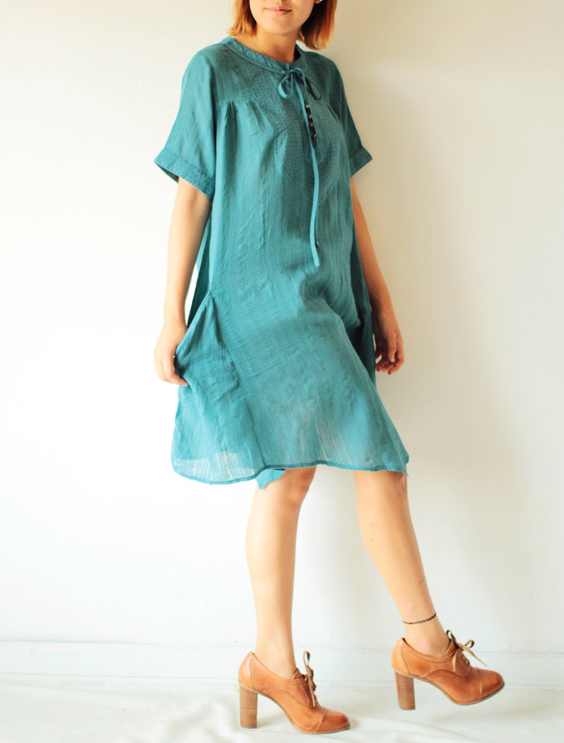 Kurta Tunic dress Linen/ cotton one size fit most03 image 4