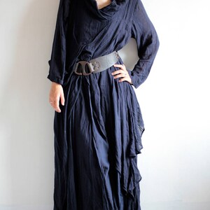 Elegant long Dress... thin 100% cotton / long sleeve / blouse /Boho/1133 One size image 2