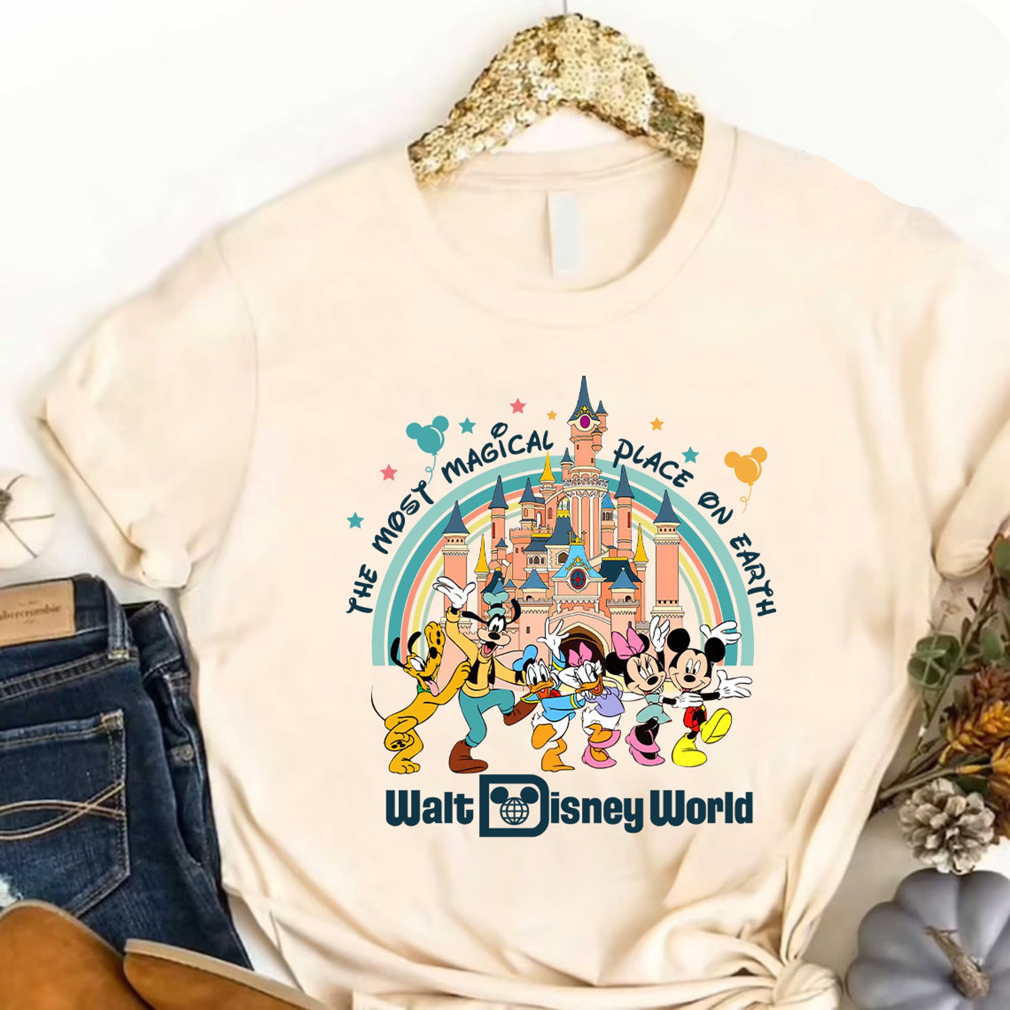 Discover Vintage Walt Disney World Shirt, Retro Mickey and Friends Shirt, Retro Disney Shirt, Disney Trip Shirt, Disney Vacation 2022 Shirt, WDW