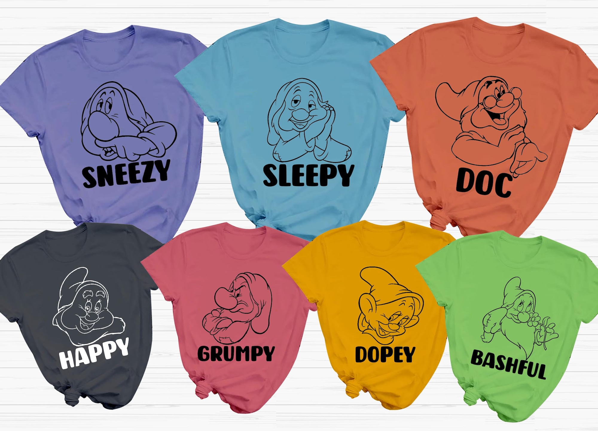 Discover Disney 7 Dwarfs shirts, Disney Trip Shirts 2023 Seven Dwarfs Shirts