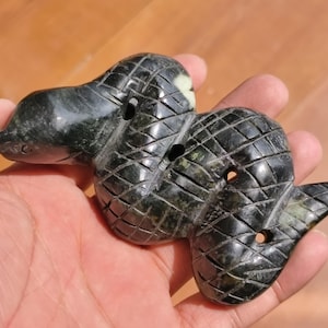 Natural Kambaba Snake Sculpture, Home Decor, Crystal Snake, Gifts For Friends, Crystal Animal, Crystal Snake Skull Carving