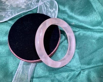Natural Rose Quartz Bangle Gift, Handmade Crystal Bracelet, Holiday Gift, Gifts For Her, Healing Crystal Gift, Home Decor, RARE GIFT